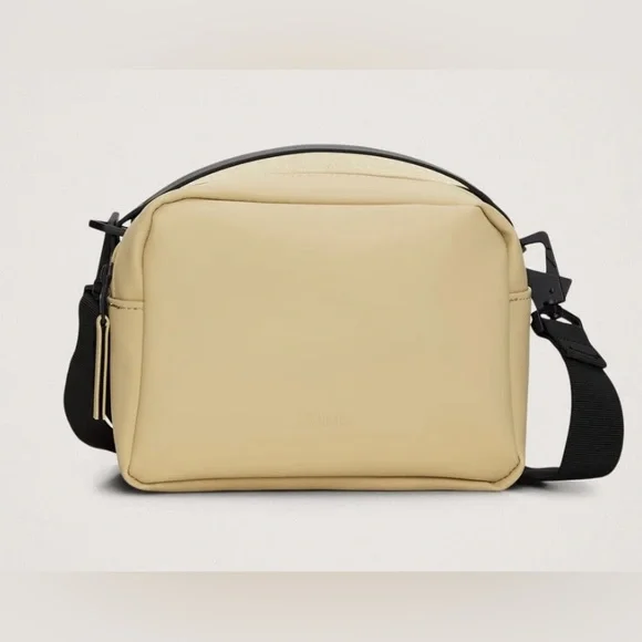 NWT Rains Box Bag Should Crossbody Bag Waterproof Sand Color - Picture 7 of 16